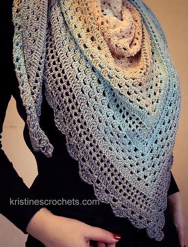 Ravelry Spring Reverie Triangle Shawl Pattern By Kristines Crochets