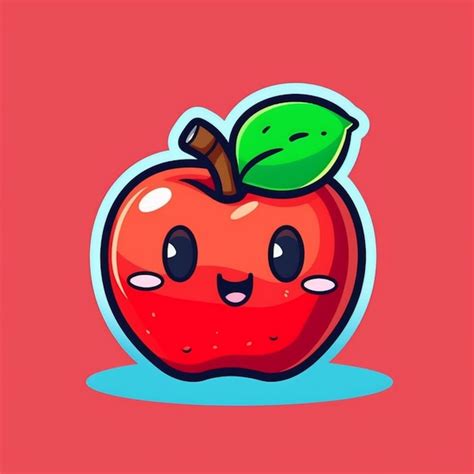 Premium AI Image A Red Apple With A Green Leaf On Top Of It Generative Ai