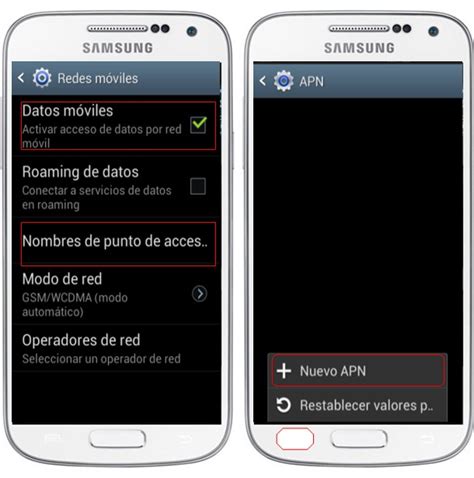 Cómo configurar el APN en un Samsung S22