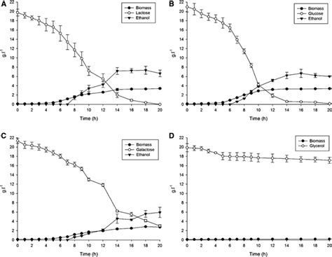 Growth Substrate Consumption And Ethanol Production By K Marxianus