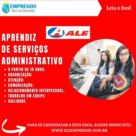 Aprendiz De Servi Os Administrativo Slz Empregos