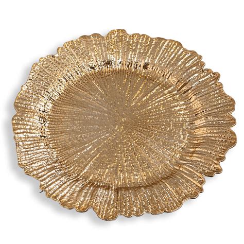 Charger Plate Gold Sunburst Acrylic Rebel Party Rentals