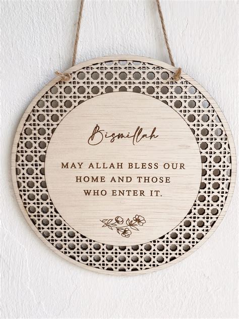 rattan style door plaque ohfriday