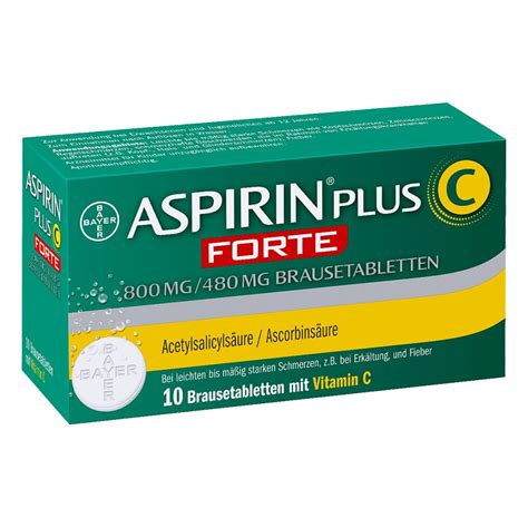 Aspirin Plus C Forte 800mg 480mg Brausetabletten 10 Stk