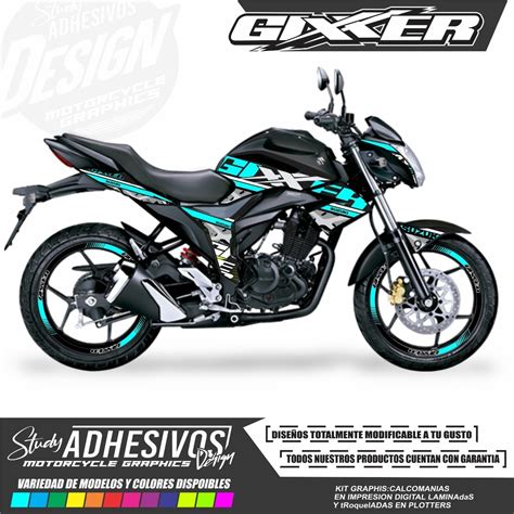 Calcomanias Suzuki Gixxer Personalizadas Kit De Stickers Study