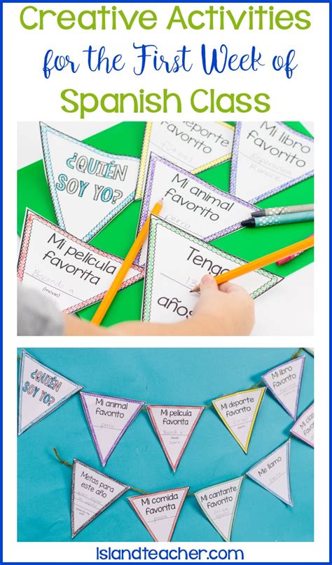 2 Creative Activities For The First Days Of Spanish Class Island Teacher