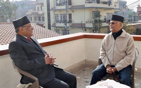 Pm Dahal And Uml Chairman Oli Meet Amid Growing Mistrust Khabarhub