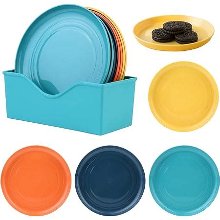 Lot De Assiettes En Plastique Vegena Couleurs Petites