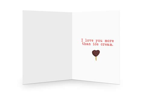 I Love You More Than Ice Cream Card Tbp X Courtney Peppernell Two