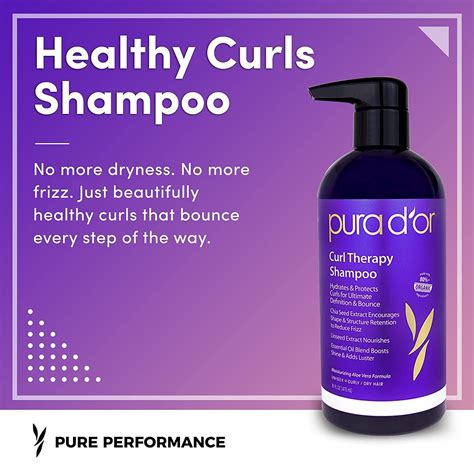 Pura Dor Curl Therapy Shampoo 16 Fl Oz Nourishing Curly Hair Care