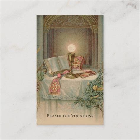 Religious Catholic Prayer for Vocations Holy Card | Zazzle.com