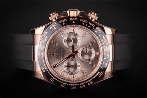 Rolex Daytona Rose Gold Oysterflex Sundust Diamond Dial Ref 116515LN