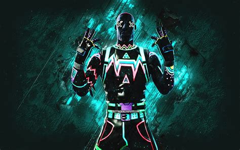 Fortnite Liteshow Skin Fortnite Main Characters Turquoise Stone Background Hd Wallpaper Peakpx