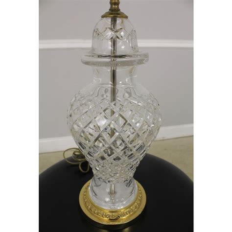 Waterford Crystal Table Lamp With Brass Base Chairish