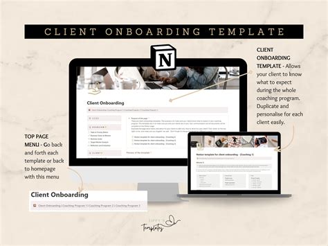 Notion Template Coaching Planner Portal Coach Client Onboarding Portal