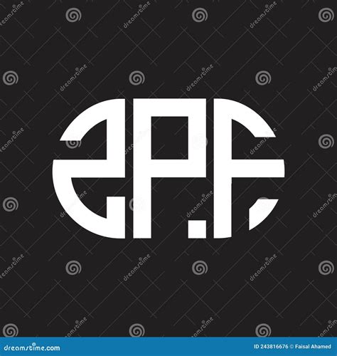 ZPF Letter Logo Design ZPF Monogram Initials Letter Logo Concept Stock