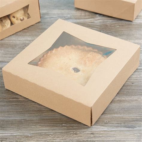 10 X 10 X 2 1 2 Kraft Customizable Auto Popup Window Pie Bakery