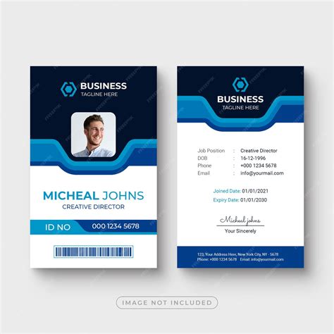 Premium Psd Corporate Office Employee Id Card Template