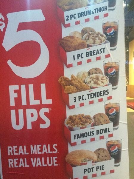 Menu At Kfc Fast Food New York City Steinway St