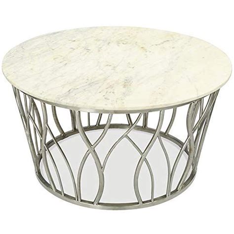 Riverside Furniture Round Coffee Table In Polished Steel Finish