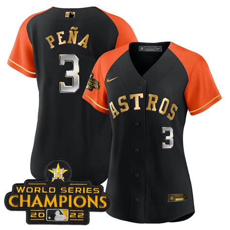 Women’S Astros 2023 Gold Alternate Baseball Jersey – All Stitched ...