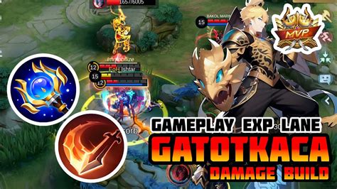 Gatotkaca Di Exp Lane Build Mage Kill Mvp Dominasi Total Youtube