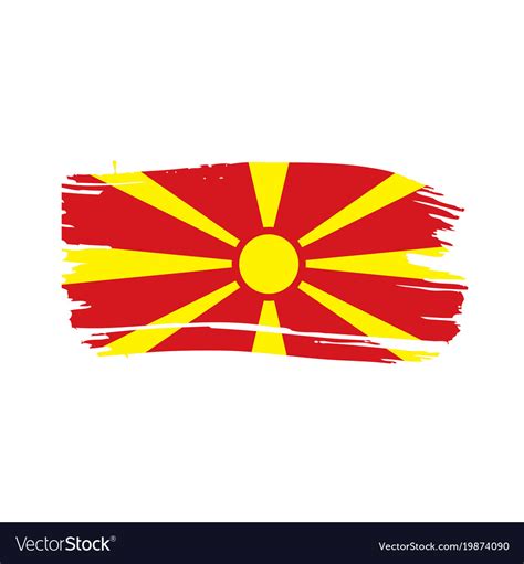 Macedonia flag Royalty Free Vector Image - VectorStock