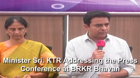 Minister Sri KTR Addressing The Press Conference At BRKR Bhavan A6TV