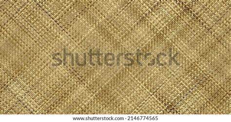 Seamless Realistic Bamboo Basket Weave Repeat Stock Illustration