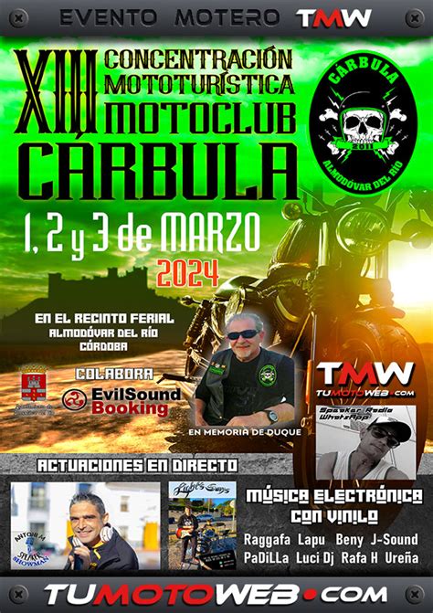 XIII Concentración Mototurística Cárbula 2024 TUMOTOWEB Eventos