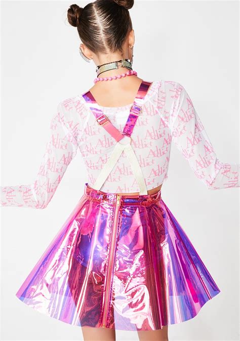 Club Exx Candy Gurl Hologram Overall Dress Dolls Kill