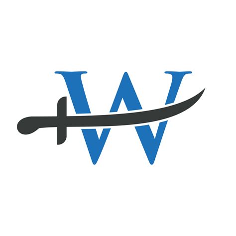 Letter W Swords Logo Vector Template Swords Icon For Protection And