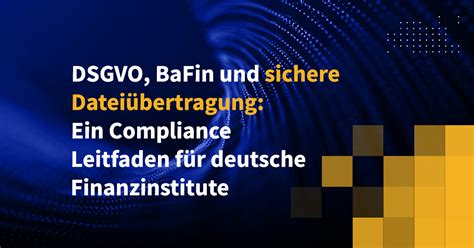 Dsgvo Bafin Und Sichere Datei Bertragung Ein Compliance Leitfaden F R