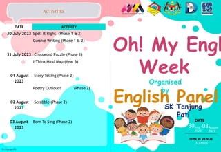 English Week Booklet Activities 2023/2024.pptx | Free Download