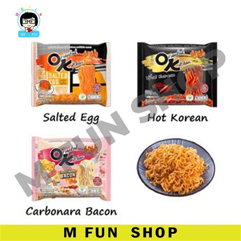 Thailand Mama OK Mee Salted Egg Hot Korean Carbonara Bacon Tom Yam