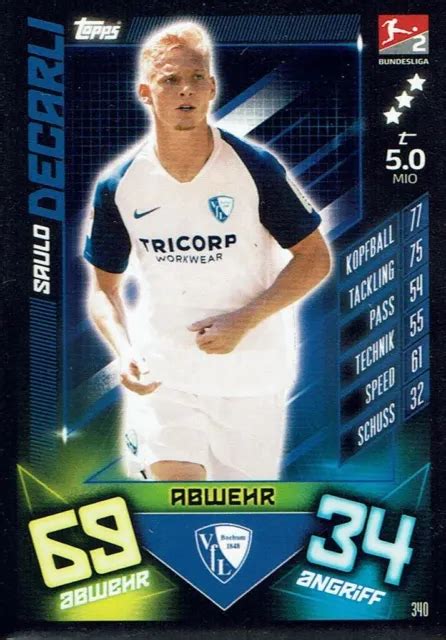 MATCH ATTAX 19 20 Bundesliga 2019 2020 Fond Numéro 340 Bochum Saulo