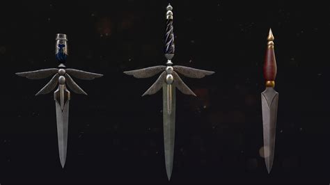 Artstation Medieval Daggers Game Assets