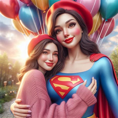 Tall Super Girl Hug Balloons 4 By Xavierdoranai On Deviantart