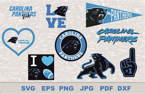 Carolina Panthers Svg Logo Silhouette Studio Transfer Iron On Cut File