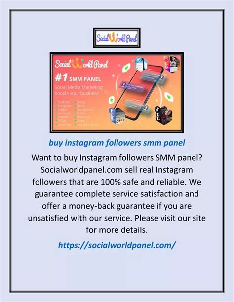 Ppt Buy Instagram Followers Smm Panel Socialworldpanel