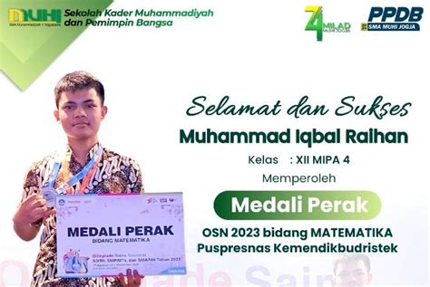 Muhammad Iqbal Raihan Siswa SMA Muhi Yogya Raih Medali Perak ONS 2023