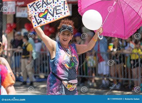 LGBTQ Pride Parade 2018 editorial stock image. Image of celebration ...