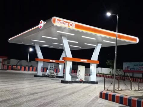 Orange Mild Steel IOCL Petrol Pump Canopy WITH FASCIA RVI At Rs 6300