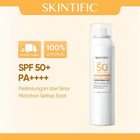 Jual SKINTIFIC All Day Light Sunscreen Mist SPF 50 PA 50ml