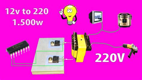 How To Make A Simple Inverter 2500w 12 To 220v Irf 3205 Creative Prodigy 72 Youtube