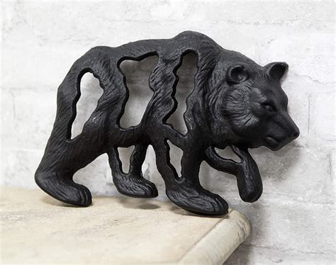 Loon Peak Western Grizzly Bear Pawing Filigree Wall D Cor Wayfair