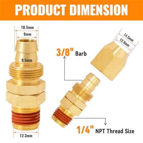 Snapklik Sungator Pack Air Hose Splicer Brass Pneumatic