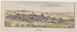 Orig Kolorierter Holzstich Bayern Thiersheim 1850 Kunst