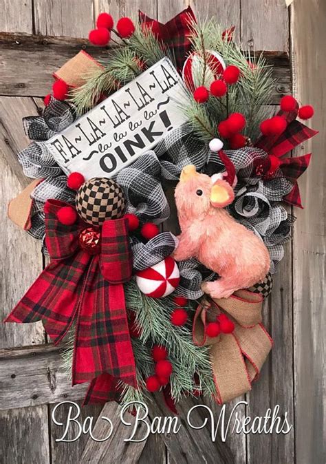 Country Christmas Wreath Rustic Christmas Wreath Whimsical | Christmas ...