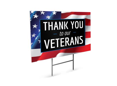 Veterans Day Thank You Yard Sign Template | MyCreativeShop